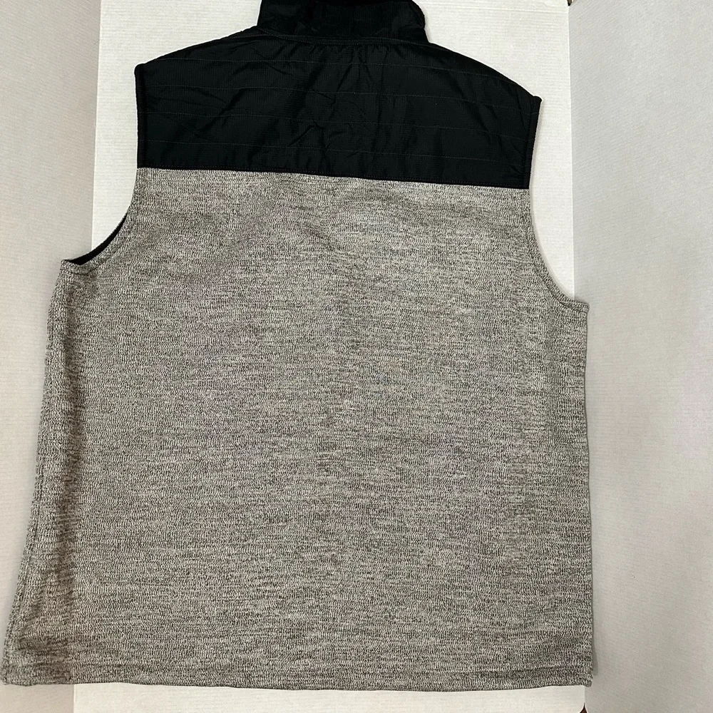 Bass Pro Shop Mens Sz 2XL Black And Grey Full Zip Vest Outdoor Cowboy Western